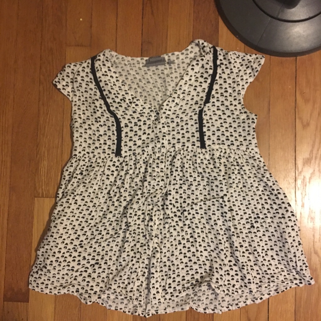 Babydoll Top With Dalmatian Print Babydoll Top With Dalmatian Print